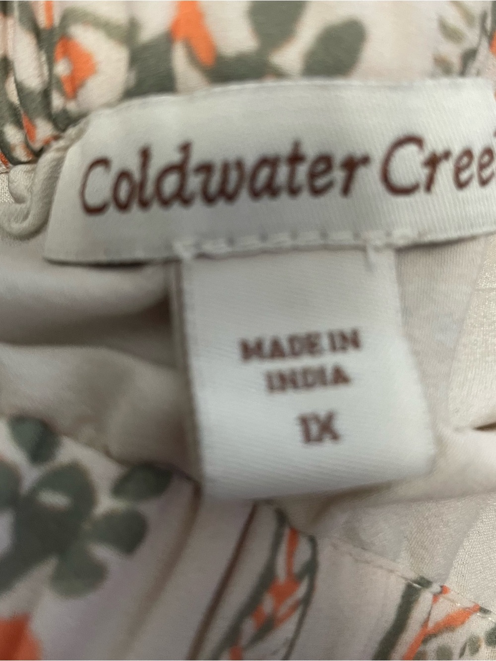 Coldwater Creek 1X floral maxi skirt flowy straight silhouette patterned border - Picture 4 of 5